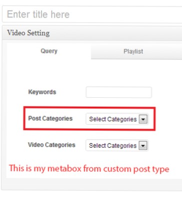 Displaying a Metabox linked to post settings for all users