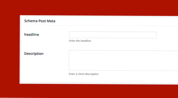 Documentation for post meta