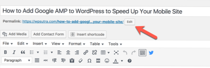 Alterar o título de uma postagem publicada altera automaticamente o link permanente?