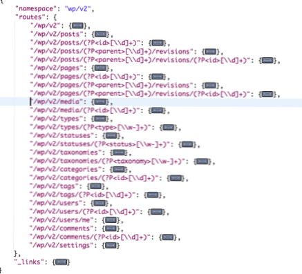 L'API REST di WP ha un percorso integrato per chiamare il menu??