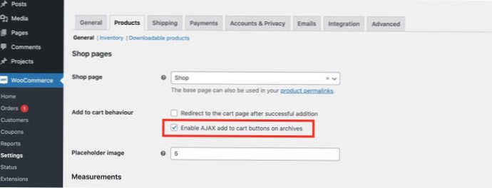 Abilita AJAX aggiungi al carrello pulsanti sugli archivi non funziona in woocommerce