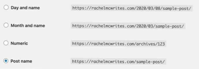 Forçar links permanentes bonitos?