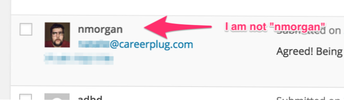 Adresa URL obrázku Gravatar je špatná?