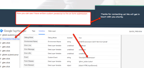 Gravity Forms spårningsformulär [stängt]