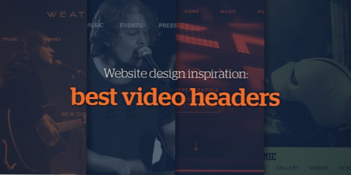 Záhlaví s videem v pozadí a překryvným obrázkem