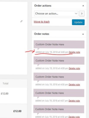 Jak získám nejnovější poznámku k objednávce na woocommerce? [Zavřeno]