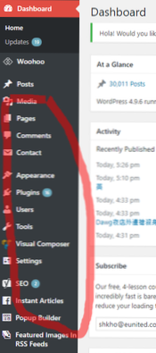 Hur döljer jag Sidor, Media, Kommentarer ... för redaktörsroll?