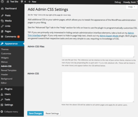 Comment appliquer un fichier CSS à mes pages d'administration?