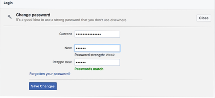 Cum se schimbă parola