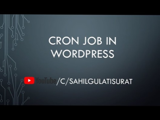 Hur man skapar och kör cronjob i WP utan att använda plugin?