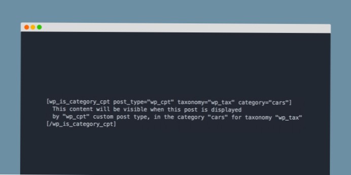 Comment activer les shortcodes dans un type de publication personnalisé?