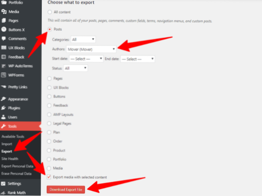 How to export post meta with images in wordpress