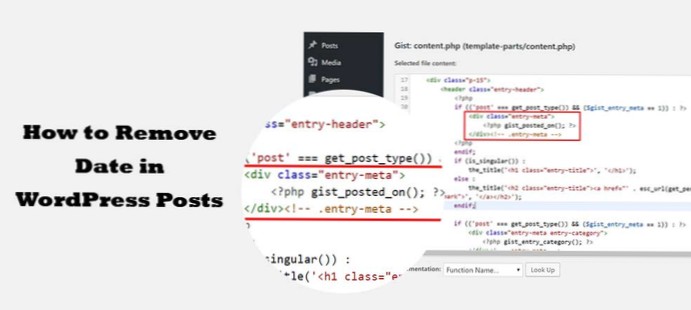 Comment masquer la date de publication?