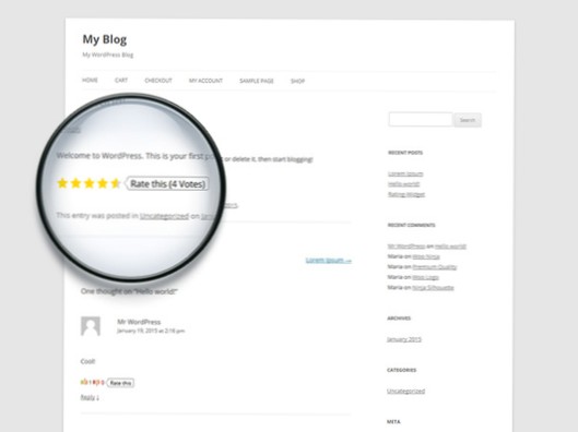 Cómo implementar un sistema de calificación y revisión para publicaciones personalizadas de WordPress?