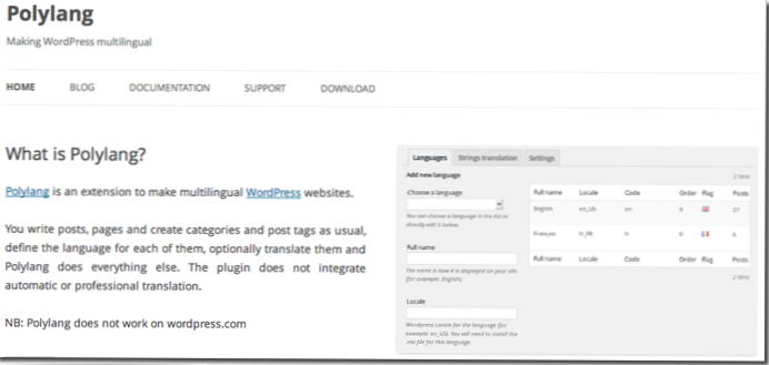 Comment faire une traduction « virtuelle » avec polylang installé (mais sans Polylang)