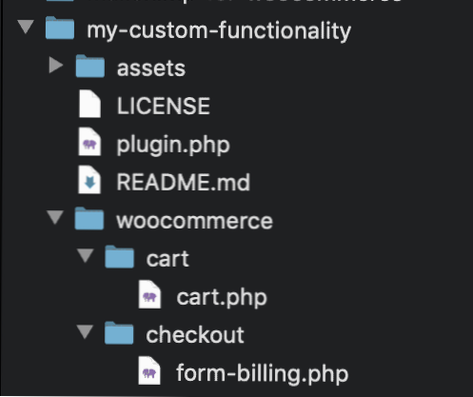 How to override the plugin in woocommerce