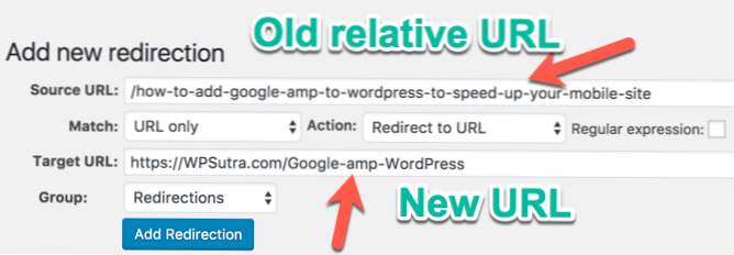 Hvordan omdirigere URL for gammelt innlegg til nytt innlegg og beholde kommentarer fra gammelt innlegg?