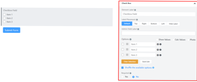 So speichern Sie die Kontrollkästchenauswahl in WordPress word