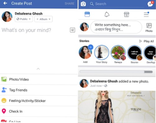 How to share a post on whatsapp with image included?