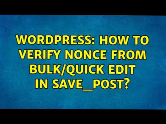 Slik verifiserer du ikke-bulk?