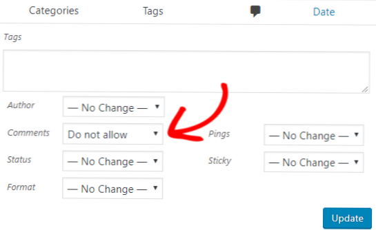 How unrequire comment text in wordpress post