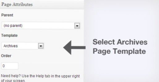 Vytvořil jsem normální stránku, ale stránka se zobrazí jako stránka archivu