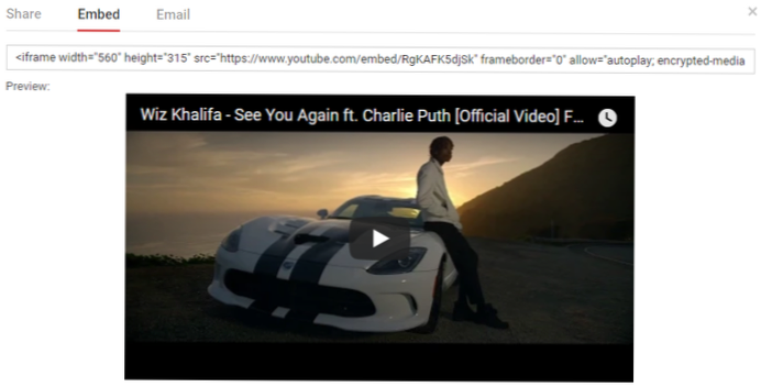 La vidéo Youtube iframe ne fonctionne pas