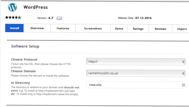 Instalace wordpressu na subdoménu již existujícího statického webu