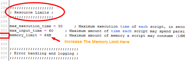 Je možné zvýšit php paměť bez směrnic v wp-config.php, .htaccess nebo php.ini?