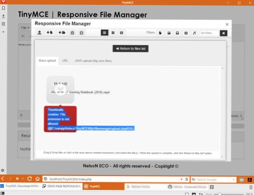 Problém s nahráváním.php s médii