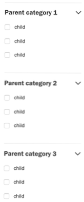 Loop to display parent categories in custom taxonomy