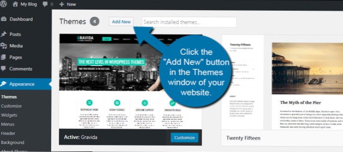 WordPress-thema's beheren