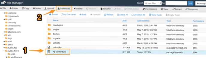 Moving wp-content folder to public_html