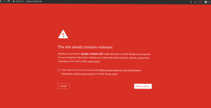 Můj web si blokuje google a varuje návštěvníky, že je to nebezpečný web