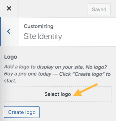 My WordPress doesn't have the site logo feature? [closed]