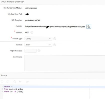 Ottieni l'URL REST v2 completo?