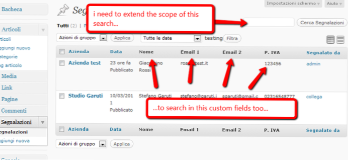 On Wordpress Search, how to search post from Author meta also