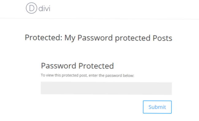 politica de post protejată prin parolă