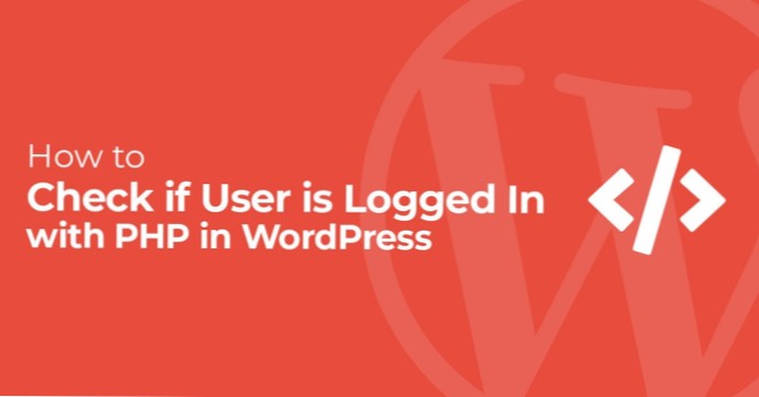 PHP Pokud je uživatel přihlášen