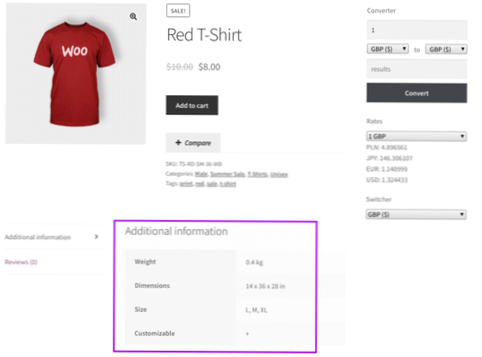 Attributi del prodotto nel titolo dell'ordine (non nella descrizione)