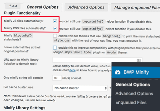 Správný způsob minifigování souborů skriptu Java v tématu WordPress