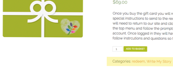 Rimuovi il blocco del modulo della categoria di prodotto dalla pagina del prodotto Woocommerce