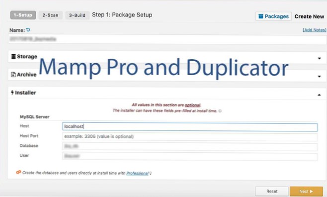 Kjører lokal kopi av et gammelt Wordpress-nettsted på MAMP