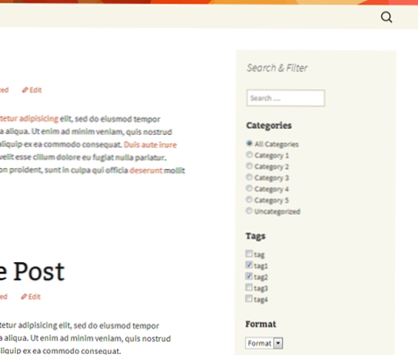 Search and Filter