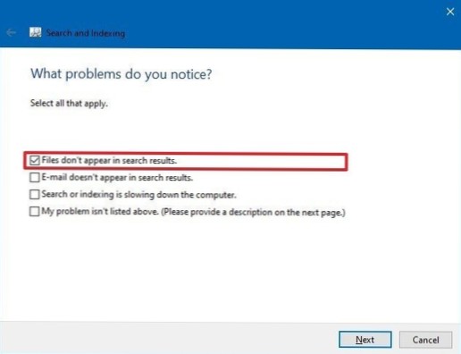 Search function not working