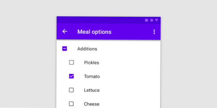 Imposta la casella di controllo come selezionata per impostazione predefinita nella pagina delle voci di menu