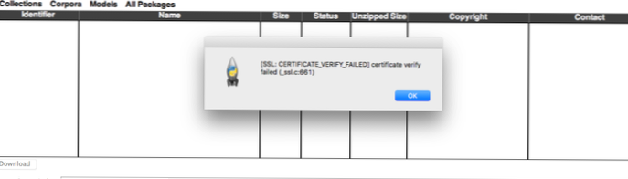 SSL certificate verify failed
