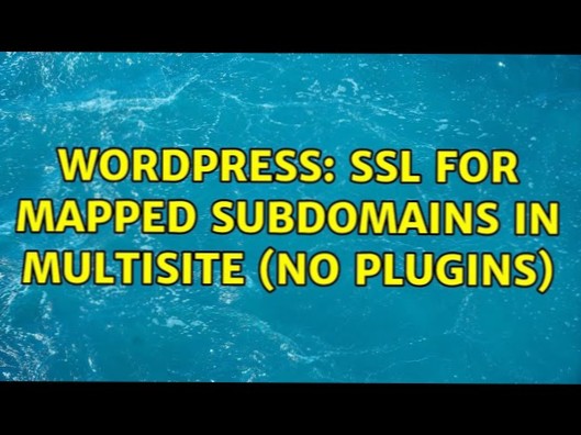 SSL pro mapované subdomény ve více webech (žádné pluginy)