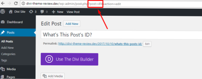 The the post id from image id