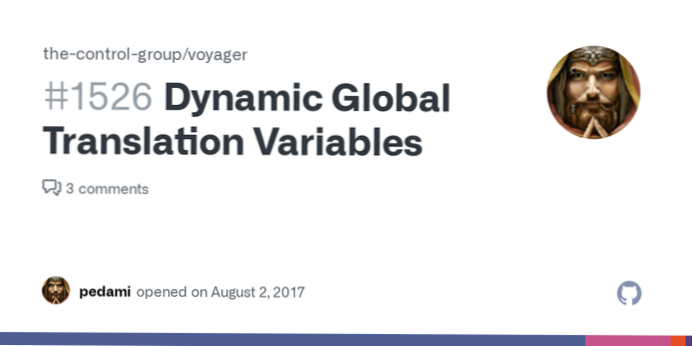 Translation issue with global variables